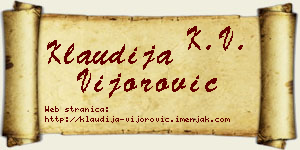 Klaudija Vijorović vizit kartica